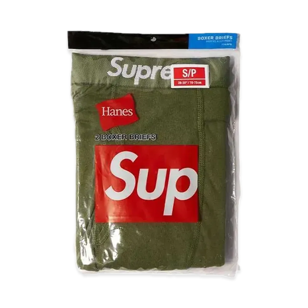 Supreme x Hanes Boxer Briefs (2 Pack) "Olive"