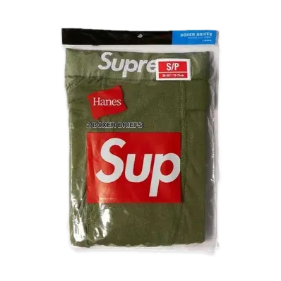 Supreme x Hanes Boxer Briefs (2 Pack) "Olive"