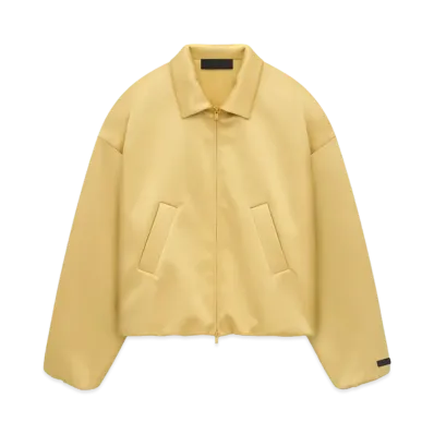 FEAR OF GOD Essentials Womens Satin Nylon Bomber Jacket "Amber"