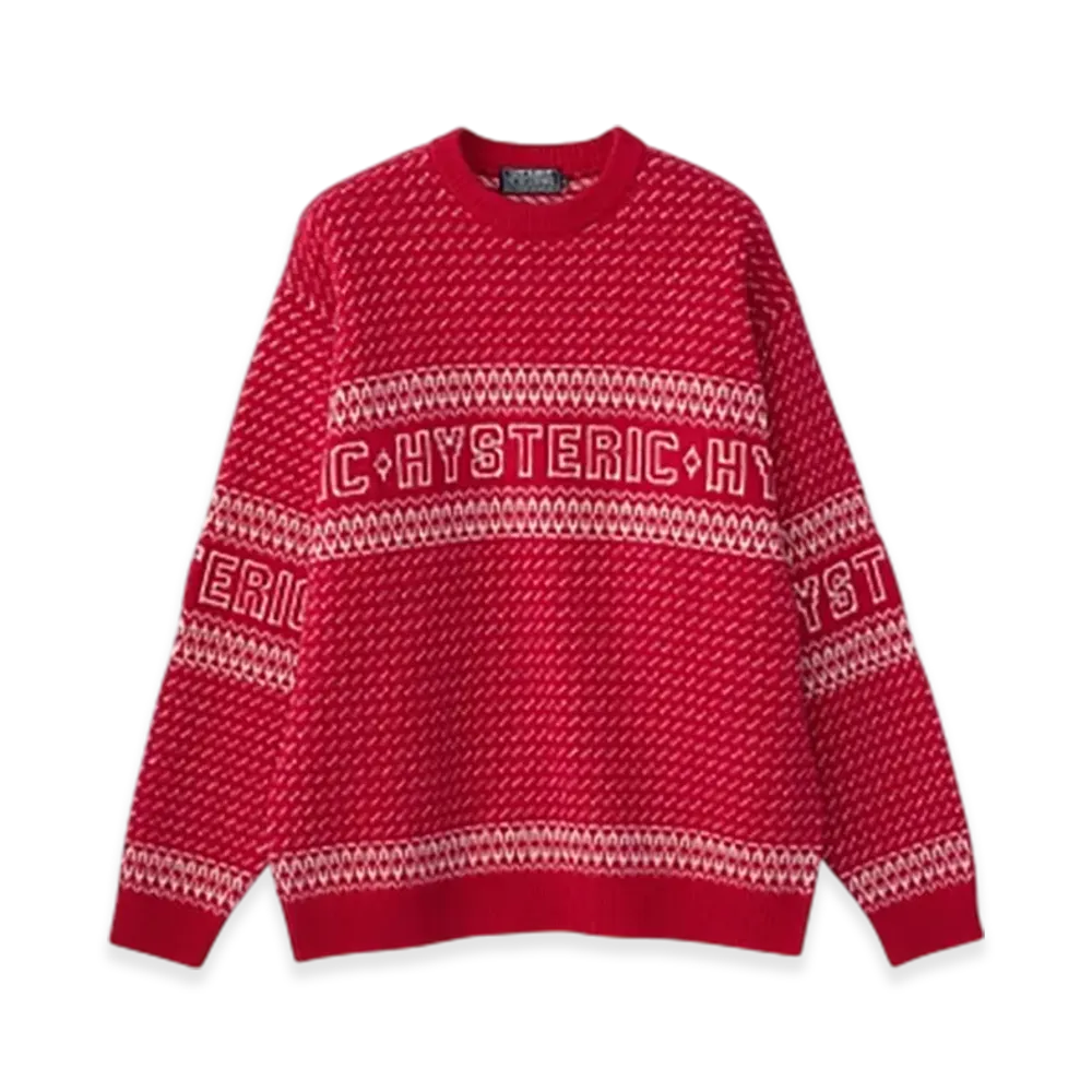 HYSTERIC GLAMOUR Hysteric Logo Jacquard Sweater "Pink"