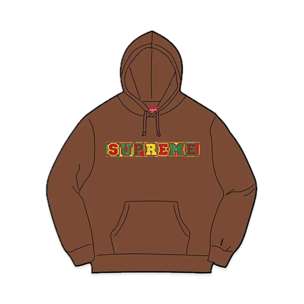 Supreme Beaded Hooded Sweatshirt "Brown"