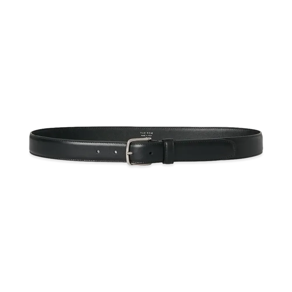 The Row Classic Leather Belt "Black"