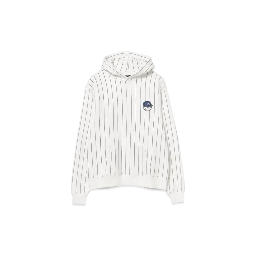 BEAMS x MALBON GOLF Exclusive Ny Stripe Pullover Hoodie "White"