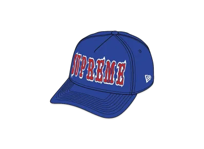 Supreme Gothic Outline Adjustable New Era "Navy"