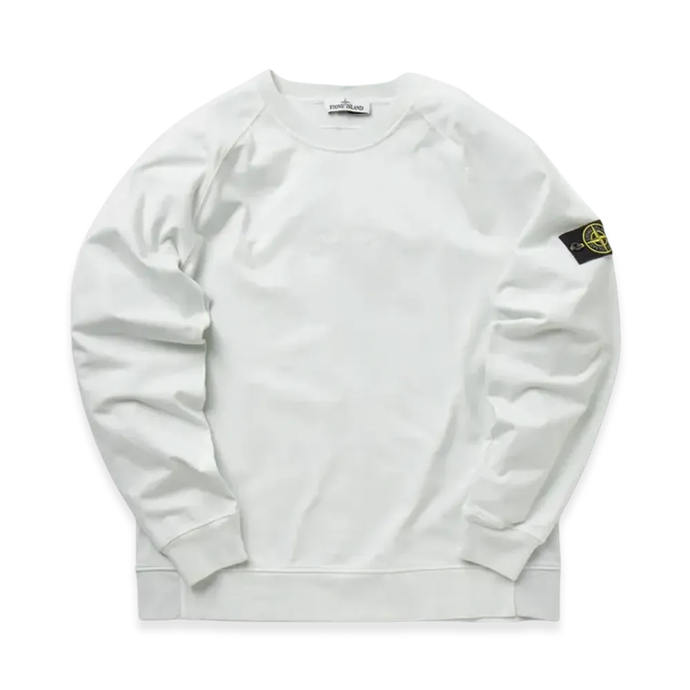 Stone Island 655Q1 Heavy Cotton 82/22 Garment Dyed Crewneck Sweatshirt - 22SS "Ice"
