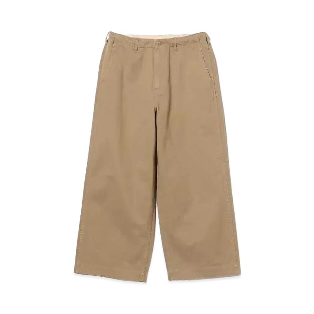 BEAMS 1940'S Detail Wide Chino Pants "Beige"