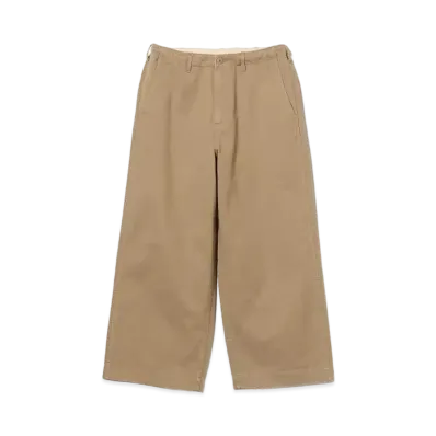 BEAMS 1940'S Detail Wide Chino Pants "Beige"