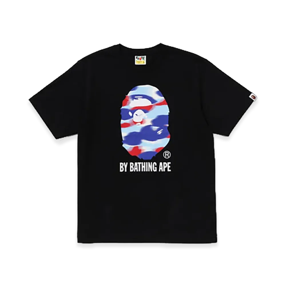A BATHING APE Screen Camo By Bathing Ape Tee "Black"