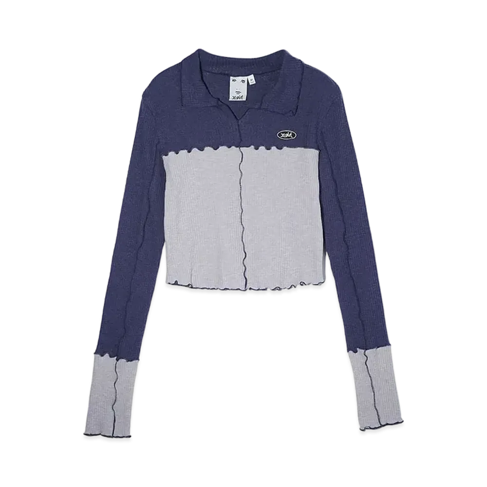 X-Girl Bicolor Compact Pullover Shirt "Navy"