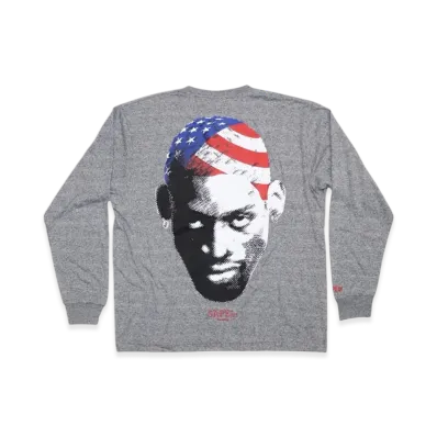 SAPEur Archive Series Stars And Stripes Headl L/S Tee "Gray"
