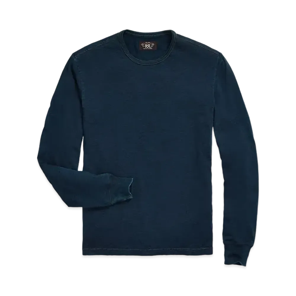 RRL Ralph Lauren Indigo Jersey Long-Sleeve Tee "Navy"