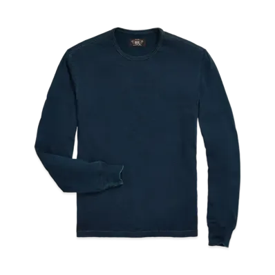 RRL Ralph Lauren Indigo Jersey Long-Sleeve Tee "Navy"