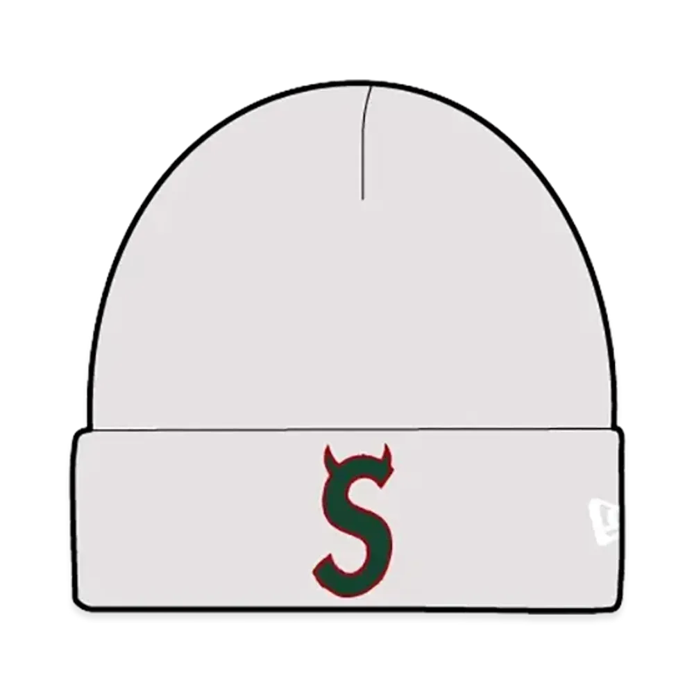 Supreme New Era Devil S Logo Beanie "Ash Grey"
