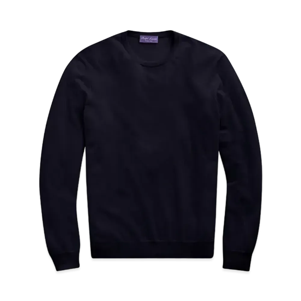 Ralph Lauren Purple Label Cashmere Crew Neck Sweater "Navy"