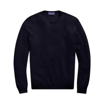 Ralph Lauren Purple Label Cashmere Crew Neck Sweater "Navy"