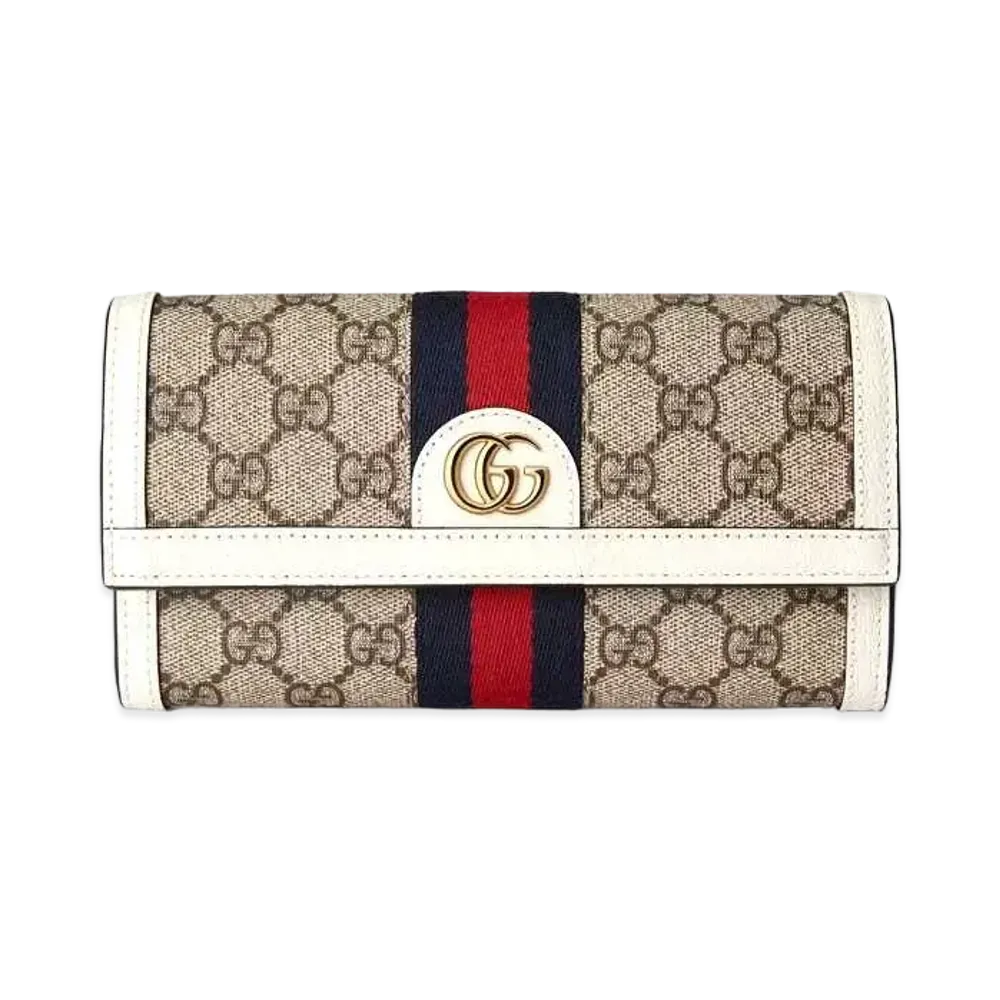 GUCCI Ophidia GG Continental Wallet "Beige"