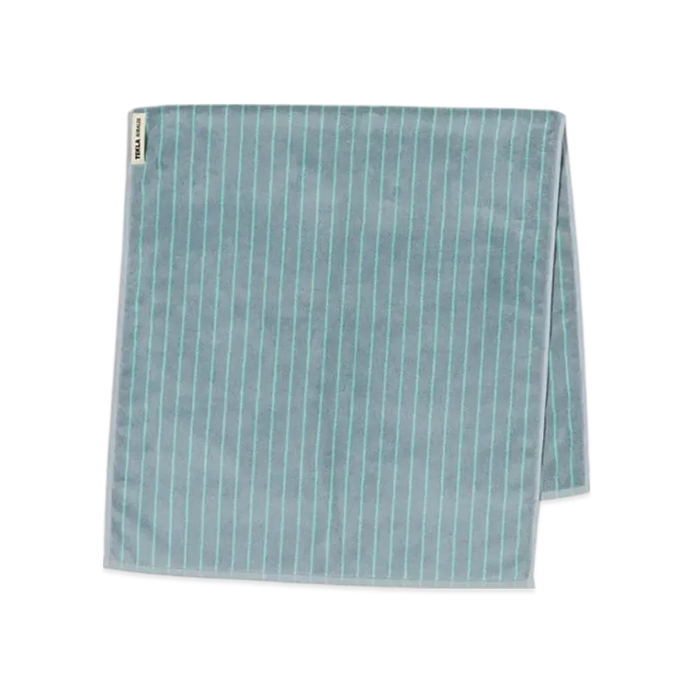 AURALEE Bath Towel "Light Moss Stripes"