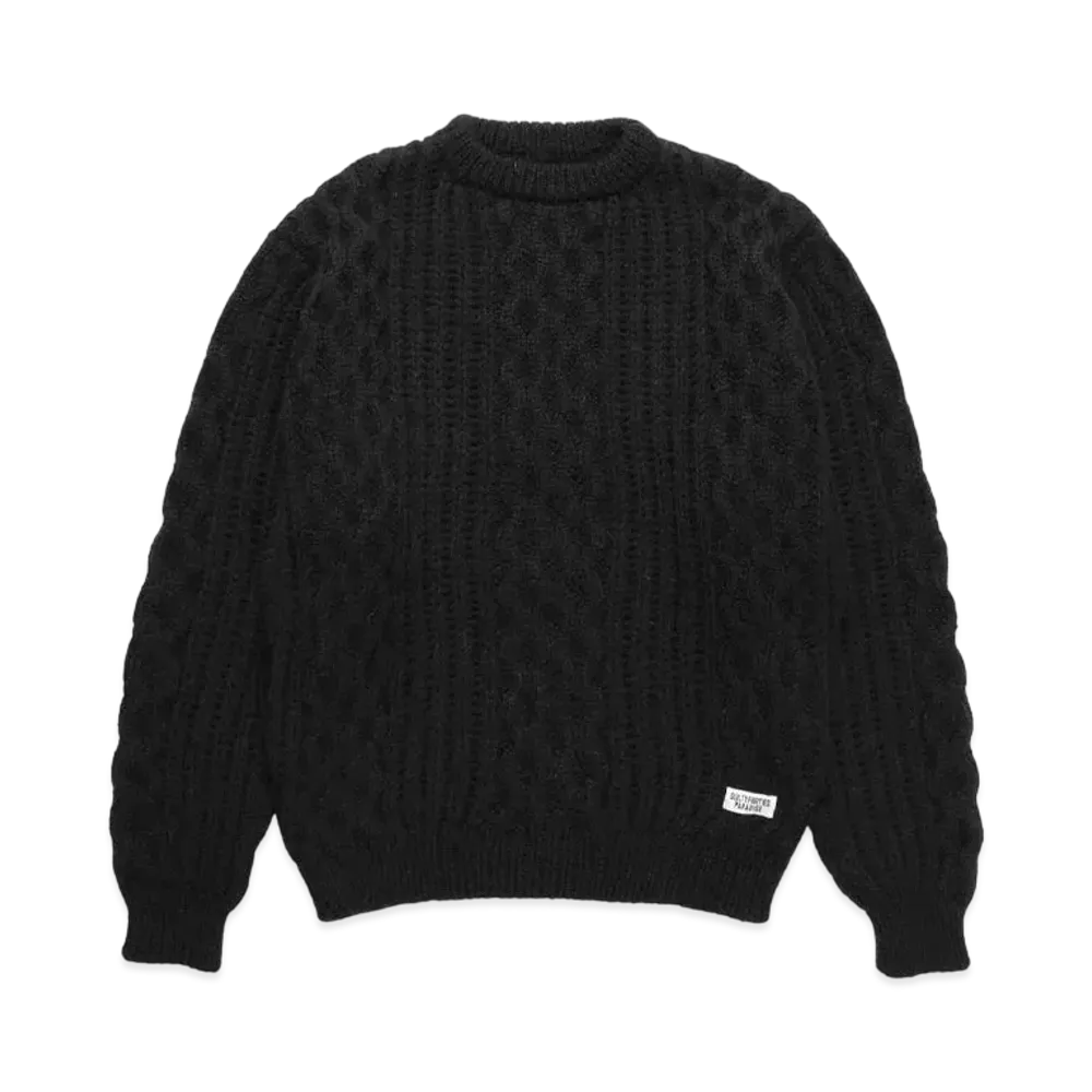 WACKO MARIA Aran Sweater "Black"