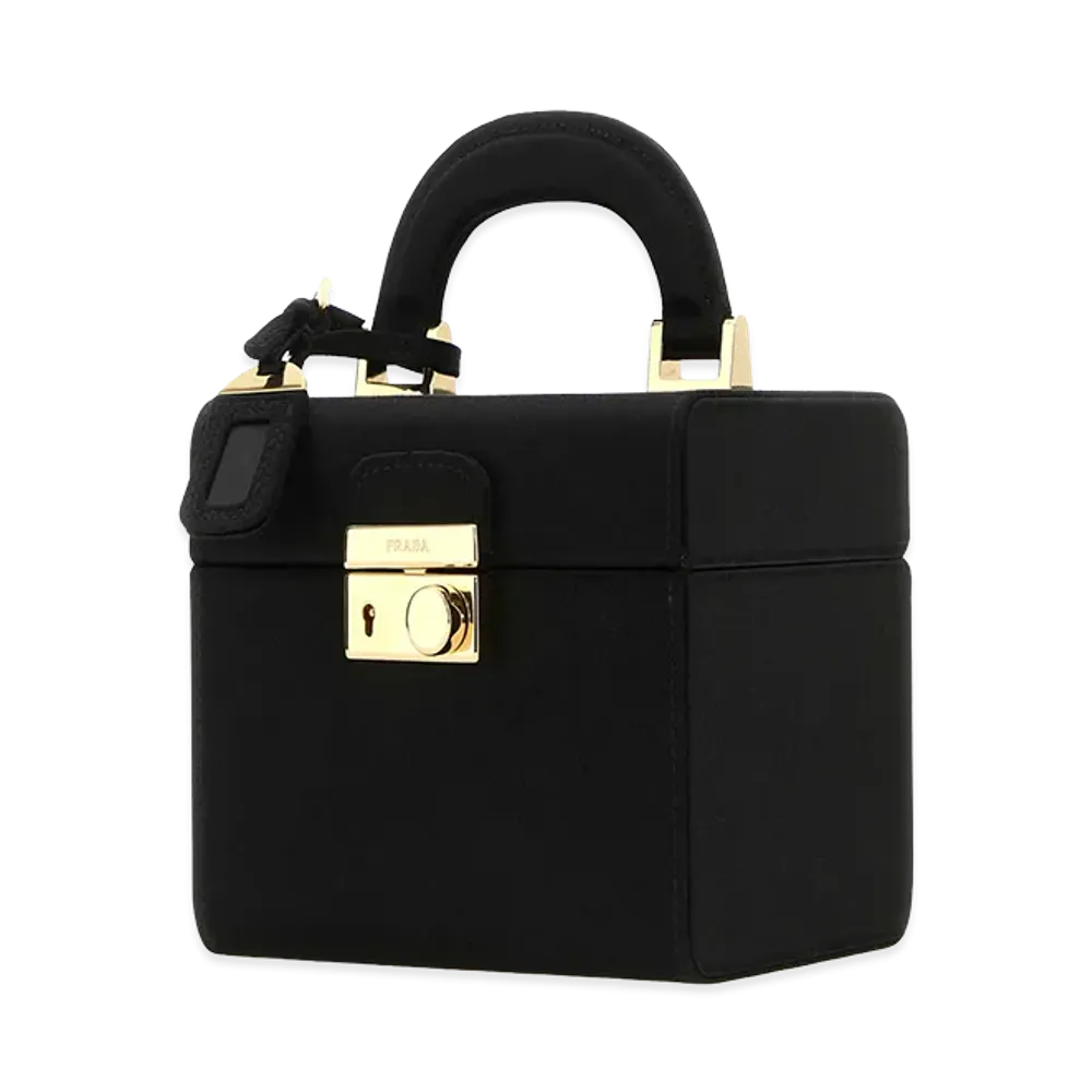 PRADA Women's Satin Jewel Case "Black"