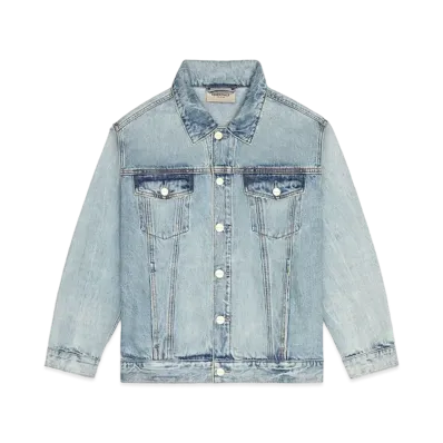 FEAR OF GOD ESSENTIALS Denim Trucker Jacket "Light Indigo"