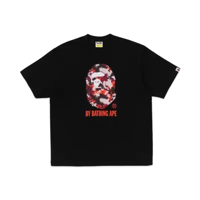 A BATHING APE Map Camo By Bathing Ape Relaxed Fit Tee "Black"
