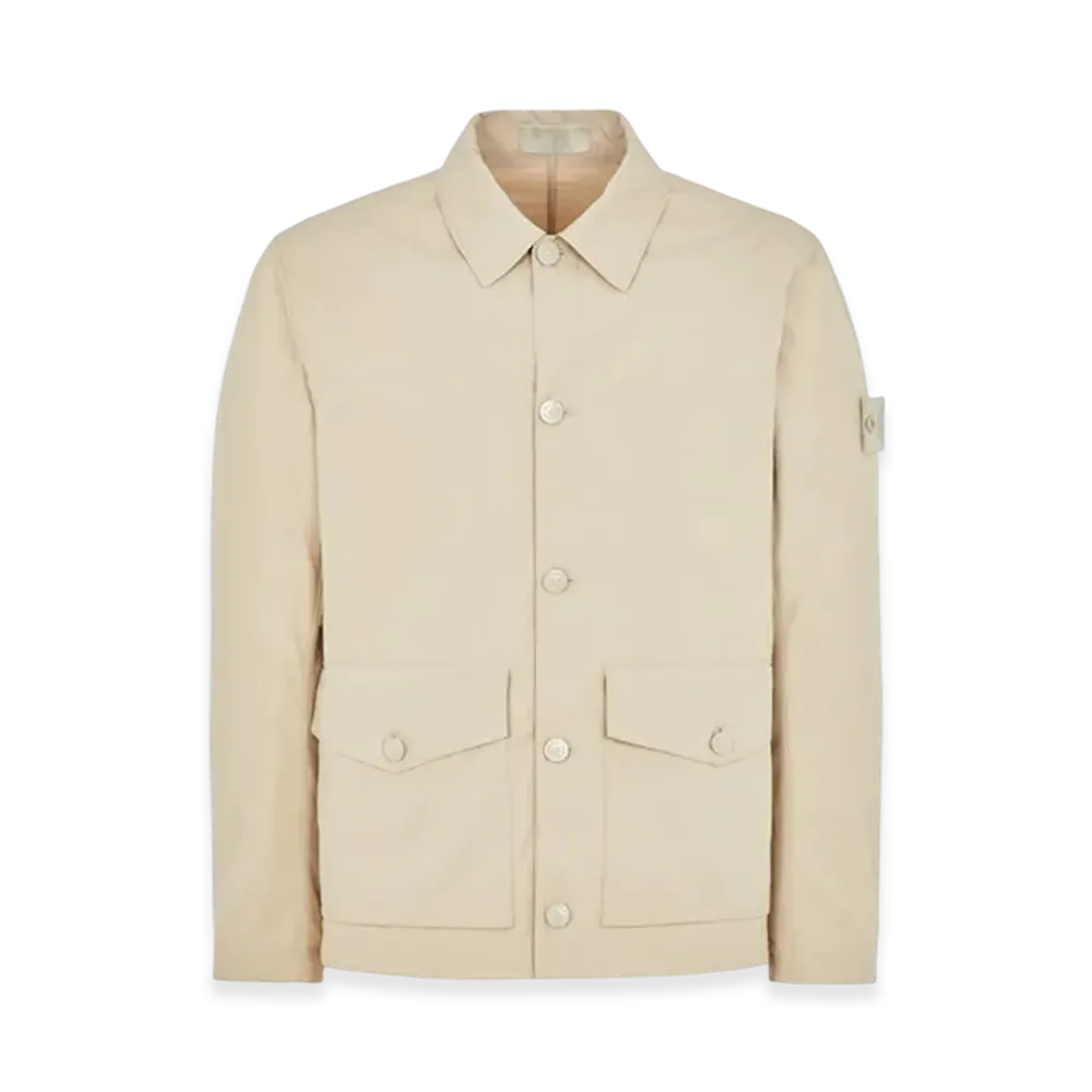 Stone Island 437F1 Ghost Piece O-Ventile Hooded Jacket - 23SS "Beige"