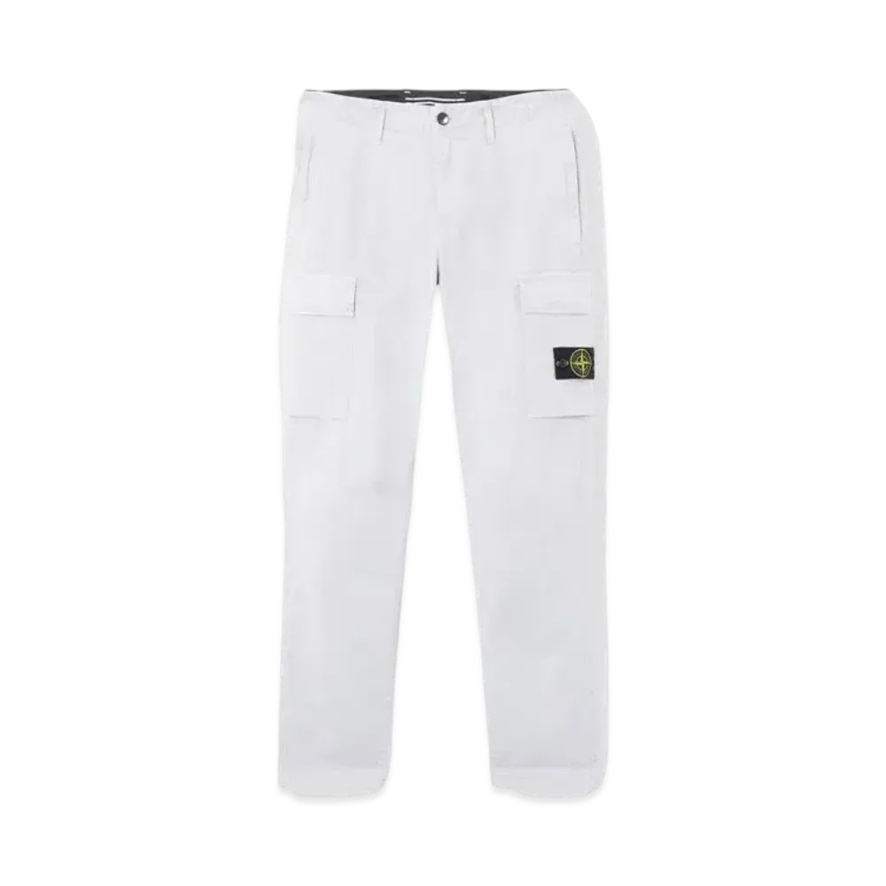 Stone Island 3100304 Stretch Organic Broken Twill Cotton Old Effect "Pearl Gray"