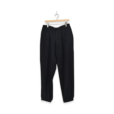 COMOLI Wool Viyella Drawstring Pants "Navy"