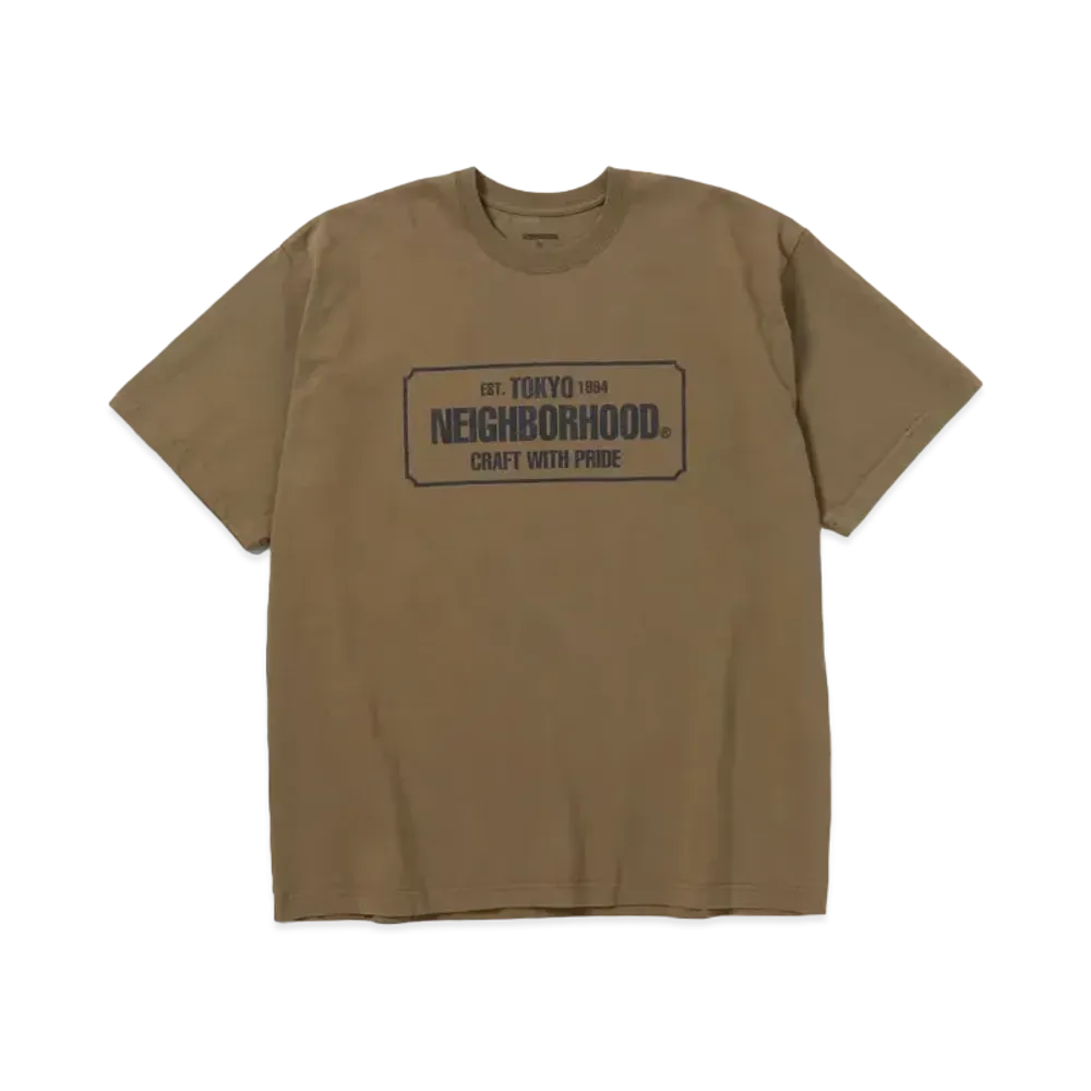 NEIGHBORHOOD NH Tee-1 SS . CO "Olive Drab"
