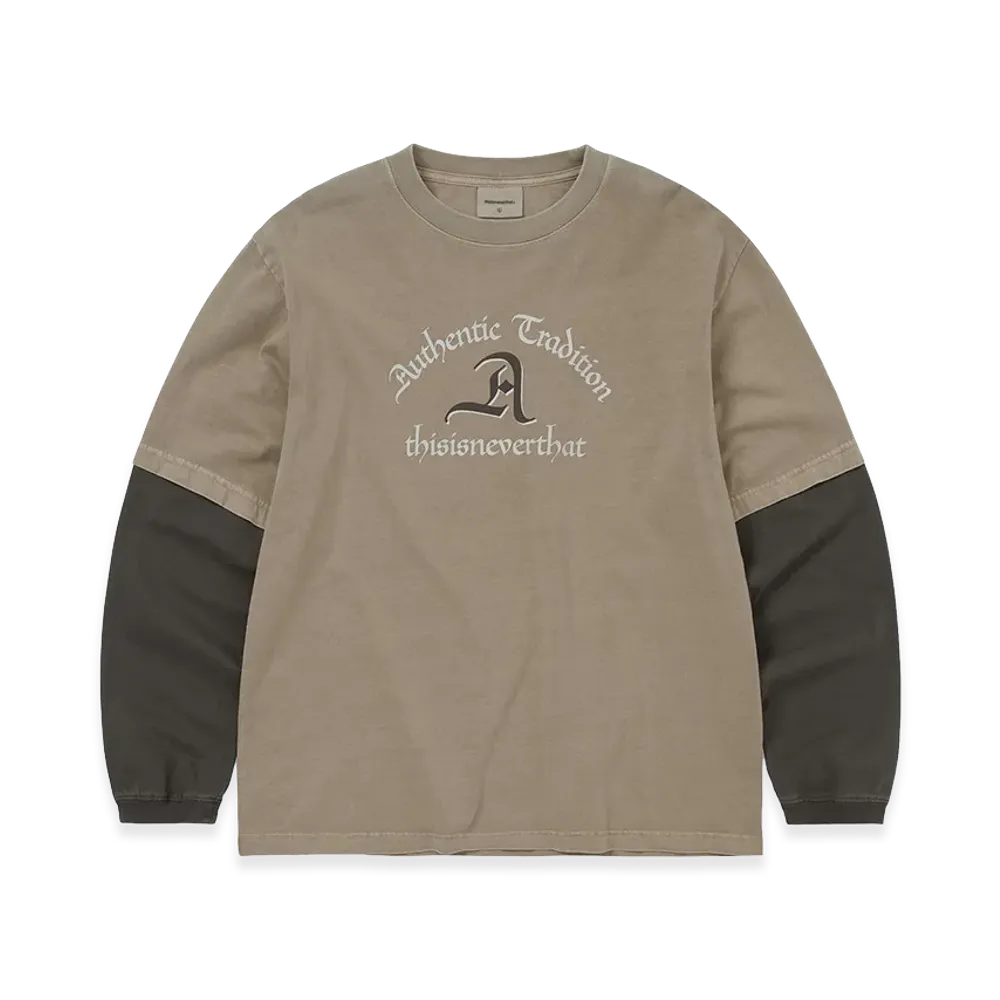 thisisneverthat Layered L/S Tee "Desert Grey"