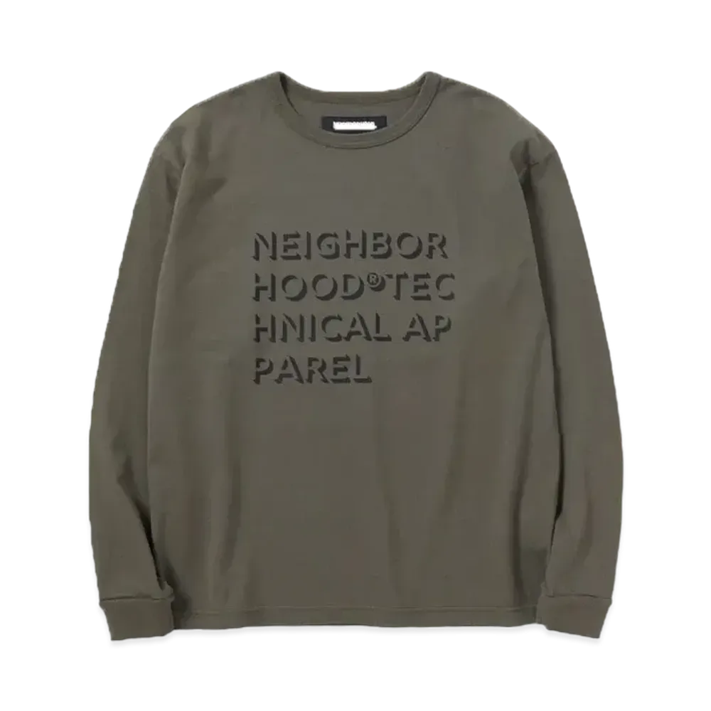 NEIGHBORHOOD Classic Crewneck LS . CO "Olive Drab"