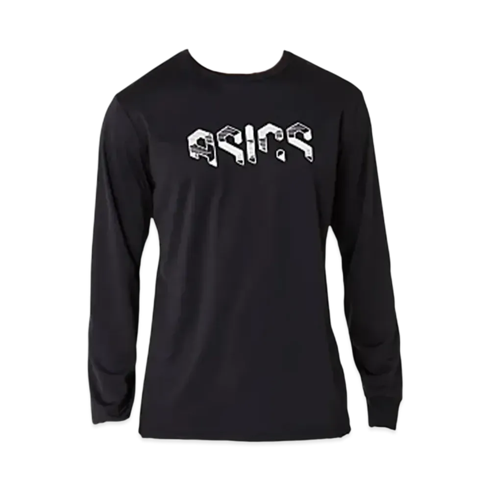 Asics Hex Graphic Dry Long Sleeve Shirt "Performance Black/Brilliant White"