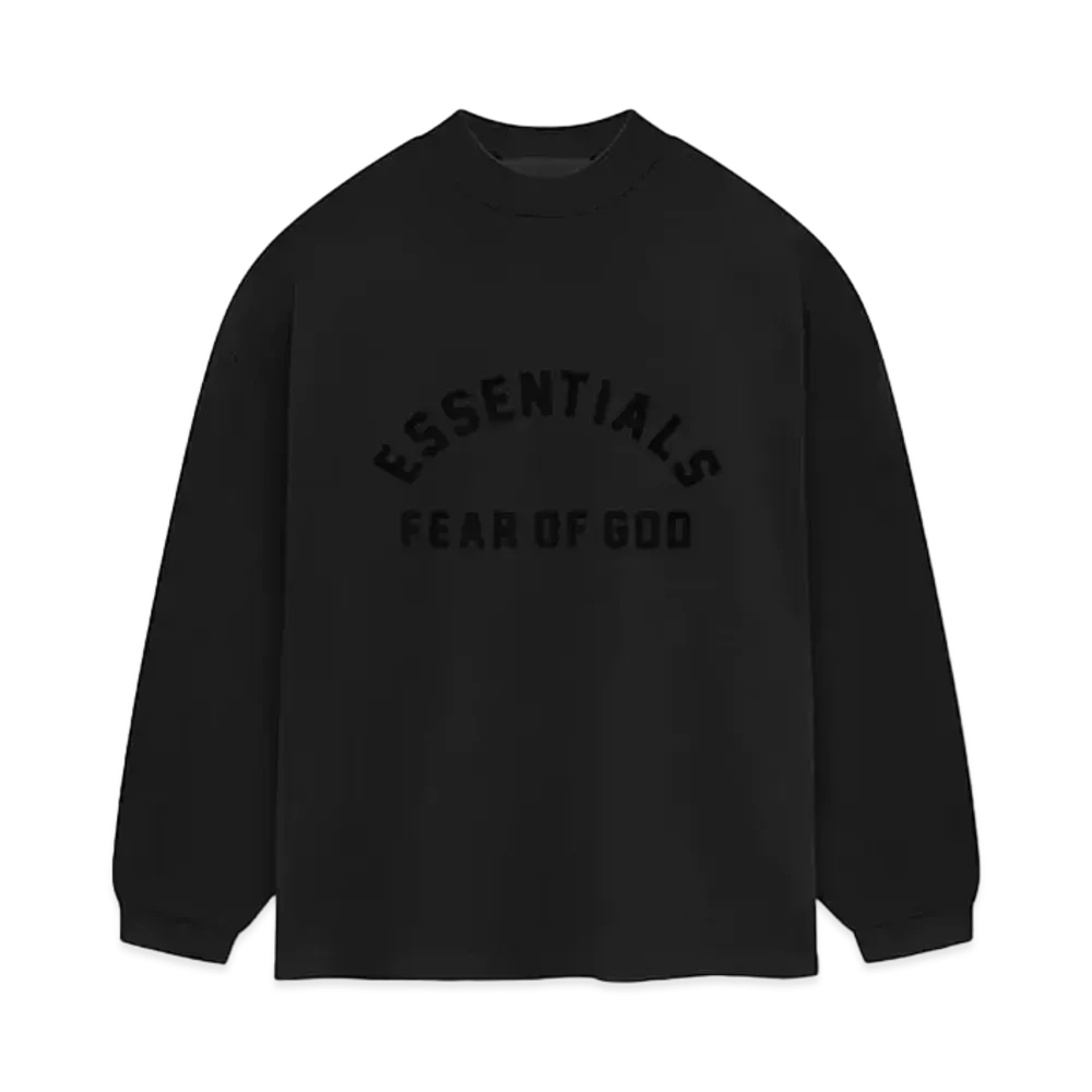 FEAR OF GOD ESSENTIALS Heavy Jersey Longsleeve T-shirt "Jet Black"