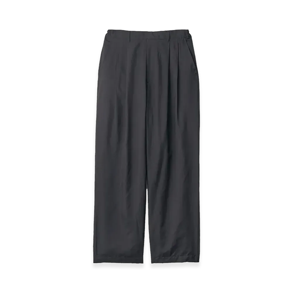 ssstein Silk Cupro Twill Wide Easy Trousers "Black"