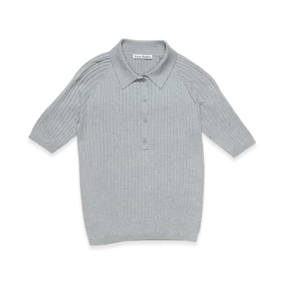 Acne Studios Polo Silk T-Shirt "Grey"