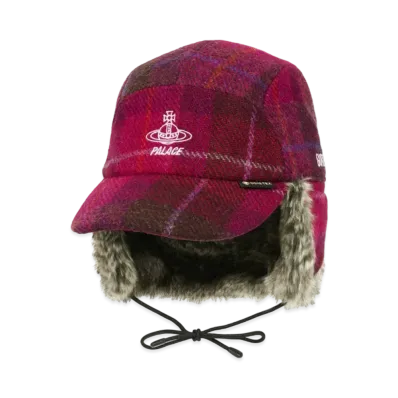 PALACE x Vivienne Westwood Gore-Tex Shooting Cap "Plaid Pink"