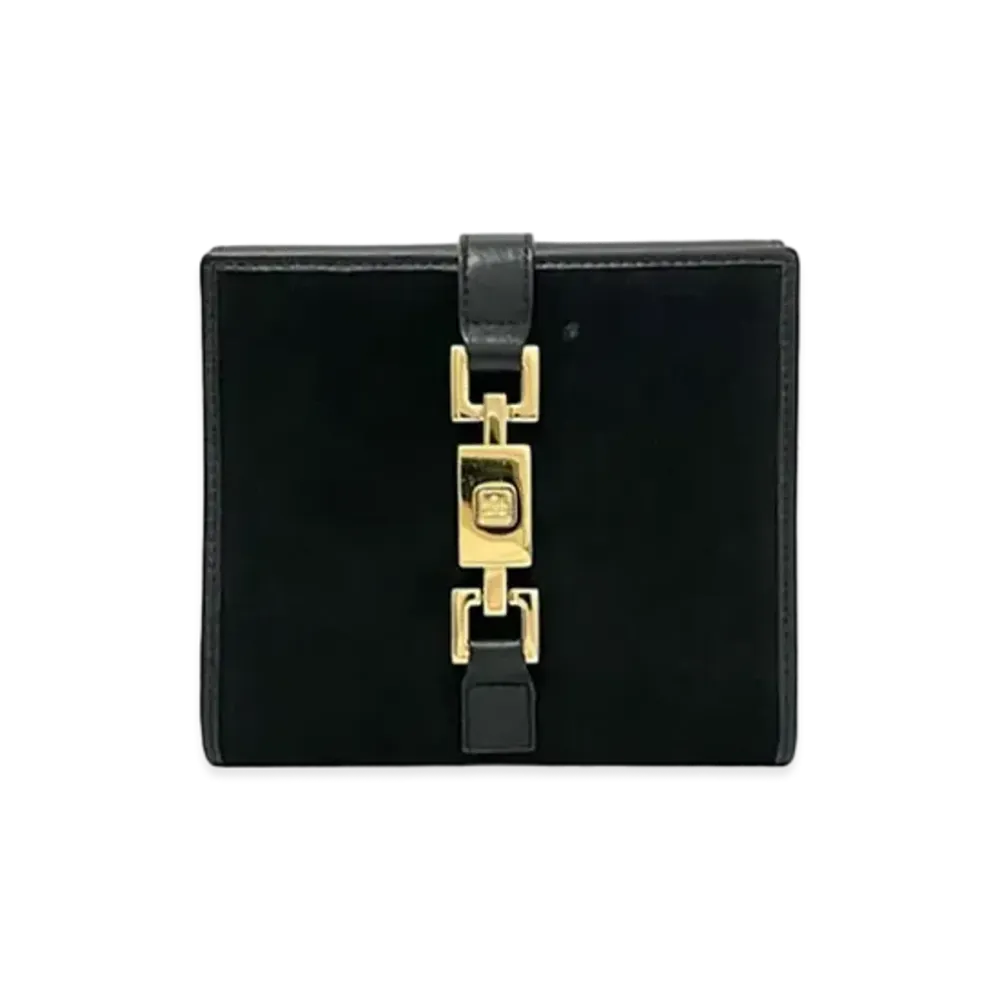 GUCCI Bi-Fold Wallet Vintage Jackie Leather "Black"