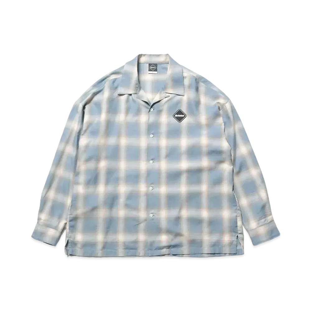 F.C.REAL BRISTOL Big Logo L/S Baggy Shirt "Sax"