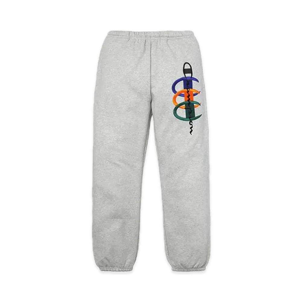 Supreme x Champion Stacked C Sweatpant "Ash Grey"