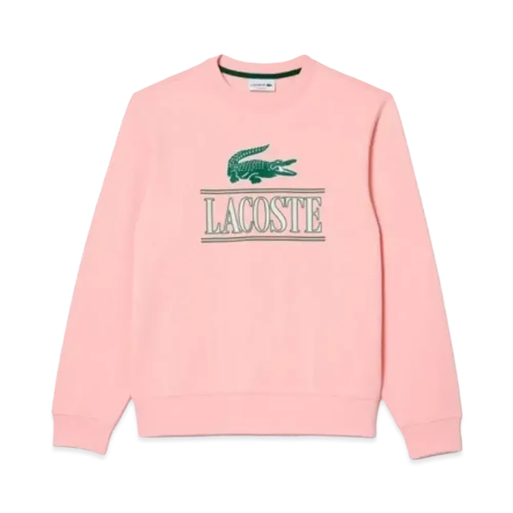 LACOSTE 3D Print Classic Crew Neck Sweat "Pink"