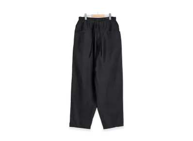 COMOLI Black Drill Tapered Pants "Black"