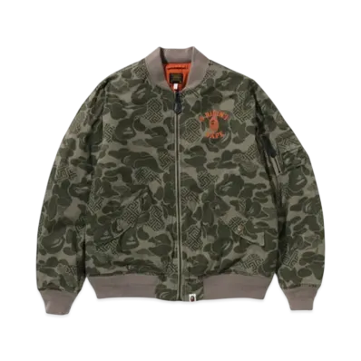A BATHING APE Asia Camo Bomber Jacket "Olive Drab"
