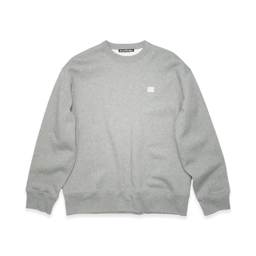 Acne Studios Fonbar Face Crewneck Sweatshirt "Light Grey Melange"