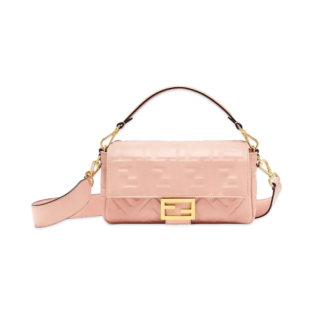 FENDI Baguette Nappa Leather Bag "Pink"