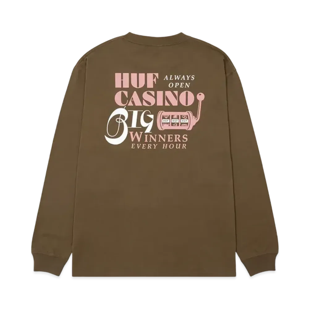 HUF Casino Collection Jackpot Full LS Tee "Tobacco"