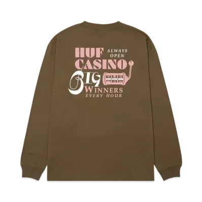 HUF Casino Collection Jackpot Full LS Tee "Tobacco"