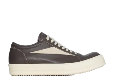 Rick Owens SS26 Vintage Sneaks Full Grain Cow Leather And Suede Leather "Darkdust/Milk"