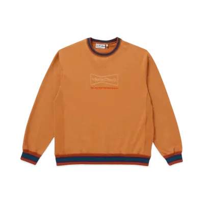 BlackEyePatch x Wasted Youth STRIPE RIB CREW SWEAT DULL "Orange" / VERDY