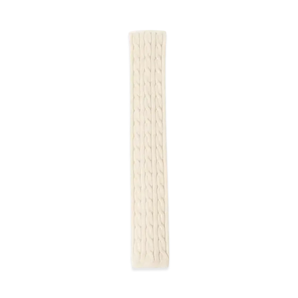 BEAMS Wool Knit Tie Cable "White"