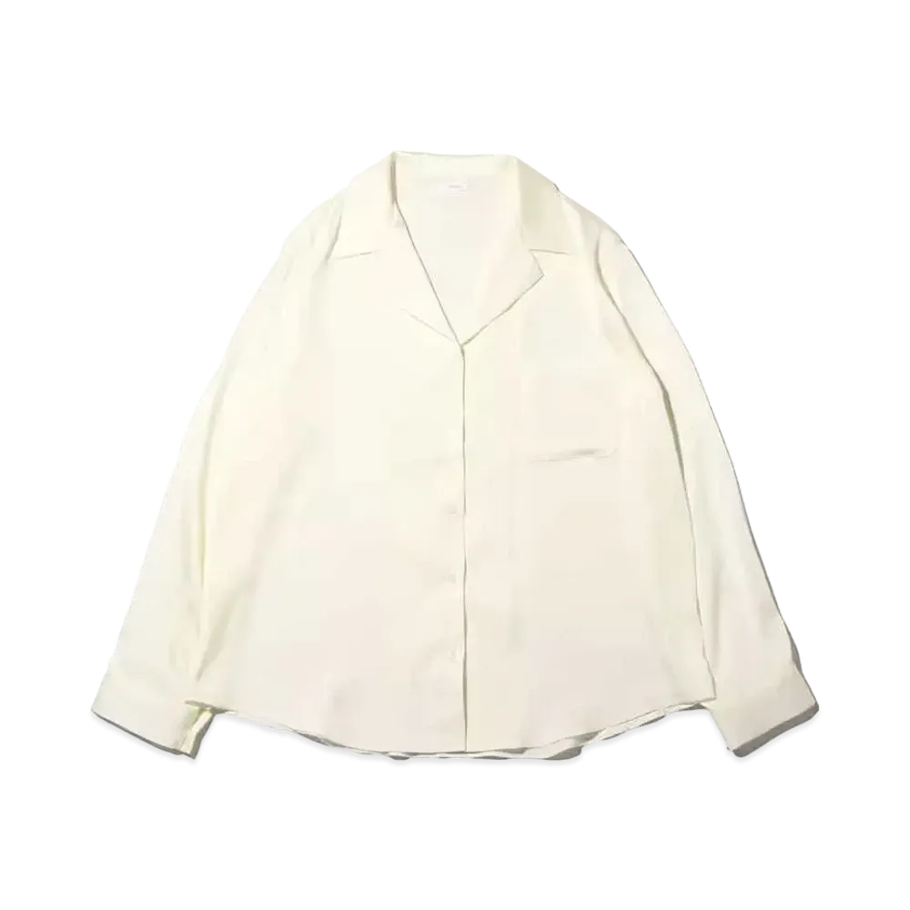 atmos pink Pastel Satin Shirt "White"